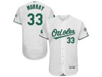 White Celtic Eddie Murray Men #33 Majestic MLB Baltimore Orioles Flexbase Collection Jersey