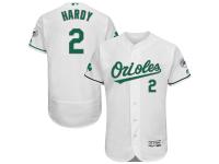 White Celtic J.J. Hardy Men #2 Majestic MLB Baltimore Orioles Flexbase Collection Jersey