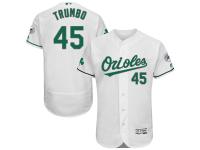 White Celtic Mark Trumbo Men #45 Majestic MLB Baltimore Orioles Flexbase Collection Jersey