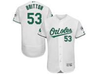 White Celtic Zach Britton Men #53 Majestic MLB Baltimore Orioles Flexbase Collection Jersey