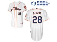 White Colby Rasmus Men #28 Majestic MLB Houston Astros Cool Base Home Jersey