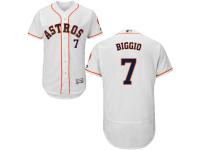 White Craig Biggio Men #7 Majestic MLB Houston Astros Flexbase Collection Jersey