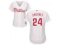 White Darnell Sweeney Women #24 Majestic MLB Philadelphia Phillies 2016 New Cool Base Jersey