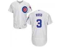 White David Ross Men #3 Majestic MLB Chicago Cubs Flexbase Collection Jersey