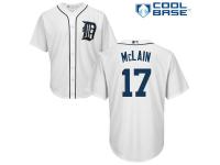 White Denny Mclain Men #17 Majestic MLB Detroit Tigers Cool Base Home Jersey