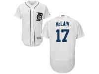 White Denny Mclain Men #17 Majestic MLB Detroit Tigers Flexbase Collection Jersey