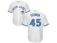 White Drew Storen Men #45 Majestic MLB Toronto Blue Jays Cool Base Home Jersey
