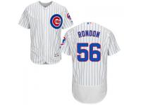 White Hector Rondon Men #56 Majestic MLB Chicago Cubs Flexbase Collection Jersey