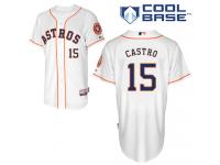 White Jason Castro Men #15 Majestic MLB Houston Astros Cool Base Home Jersey