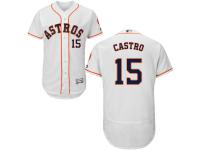 White Jason Castro Men #15 Majestic MLB Houston Astros Flexbase Collection Jersey