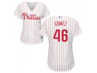 White Jeanmar Gomez Women #46 Majestic MLB Philadelphia Phillies 2016 New Cool Base Jersey
