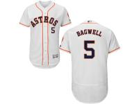 White Jeff Bagwell Men #5 Majestic MLB Houston Astros Flexbase Collection Jersey