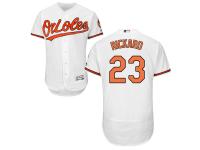 White Joey Rickard Men #23 Majestic MLB Baltimore Orioles Flexbase Collection Jersey