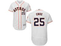 White Jose Cruz Jr. Men #25 Majestic MLB Houston Astros Flexbase Collection Jersey