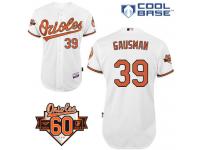 White Kevin Gausman Men #39 Majestic MLB Baltimore Orioles Cool Base Home Jersey