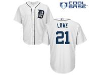 White Mark Lowe Men #21 Majestic MLB Detroit Tigers Cool Base Home Jersey