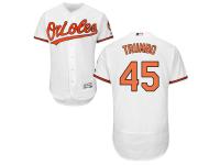 White Mark Trumbo Men #45 Majestic MLB Baltimore Orioles Flexbase Collection Jersey