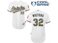 White Matt Wieters Men #32 Majestic MLB Baltimore Orioles USMC Cool Base Jersey