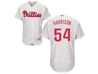 White Pinstripe Matt Harrison Men #54 Majestic MLB Philadelphia Phillies Flexbase Collection Jersey