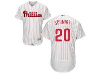 White Pinstripe Mike Schmidt Men #20 Majestic MLB Philadelphia Phillies Flexbase Collection Jersey