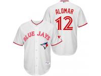 White Roberto Alomar Men #12 Majestic MLB Toronto Blue Jays 2015 Canada Day Jersey