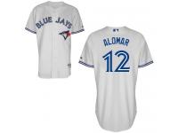 White Roberto Alomar Men #12 Majestic MLB Toronto Blue Jays Home Jersey
