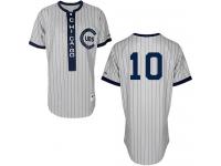 White Ron Santo Men #10 Majestic MLB Chicago Cubs 1909 Turn Back The Clock Jersey