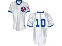 White Ron Santo Men #10 Majestic MLB Chicago Cubs 1988 Turn Back The Clock Jersey