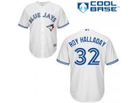White Roy Halladay Men #32 Majestic MLB Toronto Blue Jays Cool Base Home Jersey