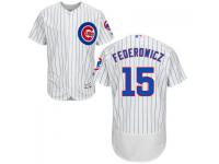 White Tim Federowicz Men #15 Majestic MLB Chicago Cubs Flexbase Collection Jersey