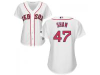 White Travis Shaw Women #47 Majestic MLB Boston Red Sox 2016 New Cool Base Jersey