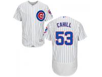 White Trevor Cahill Men #53 Majestic MLB Chicago Cubs Flexbase Collection Jersey