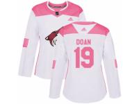 Women Adidas Arizona Coyotes #19 Shane Doan White/Pink Fashion NHL Jersey