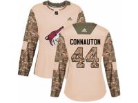 Women Adidas Arizona Coyotes #44 Kevin Connauton Camo Veterans Day Practice NHL Jersey