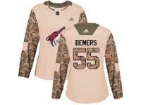 Women Adidas Arizona Coyotes #55 Jason Demers Camo Veterans Day Practice NHL Jersey