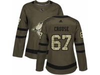 Women Adidas Arizona Coyotes #67 Lawson Crouse Green Salute to Service NHL Jersey