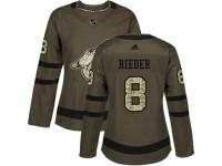 Women Adidas Arizona Coyotes #8 Tobias Rieder Green Salute to Service NHL Jersey