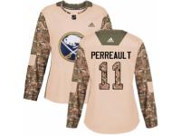 Women Adidas Buffalo Sabres #11 Gilbert Perreault Camo Veterans Day Practice NHL Jersey