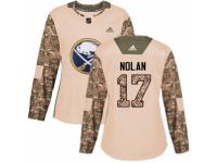 Women Adidas Buffalo Sabres #17 Jordan Nolan Camo Veterans Day Practice NHL Jersey