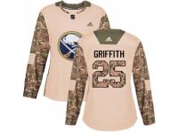 Women Adidas Buffalo Sabres #25 Seth Griffith Camo Veterans Day Practice NHL Jersey