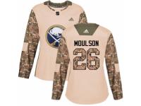 Women Adidas Buffalo Sabres #26 Matt Moulson Camo Veterans Day Practice NHL Jersey