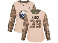 Women Adidas Buffalo Sabres #39 Dominik Hasek Camo Veterans Day Practice NHL Jersey