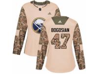 Women Adidas Buffalo Sabres #47 Zach Bogosian Camo Veterans Day Practice NHL Jersey