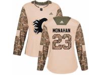 Women Adidas Calgary Flames #23 Sean Monahan Camo Veterans Day Practice NHL Jersey