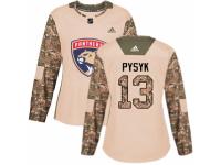 Women Adidas Florida Panthers #13 Mark Pysyk Camo Veterans Day Practice NHL Jersey