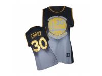 Women Adidas Golden State Warriors #30 Stephen Curry Swingman Black-Grey Fadeaway Fashion NBA Jersey