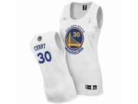 Women Adidas Golden State Warriors #30 Stephen Curry Swingman White Home NBA Jersey