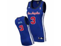 Women Adidas Los Angeles Clippers #3 Chris Paul Swingman Royal Blue Alternate NBA Jersey