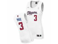 Women Adidas Los Angeles Clippers #3 Chris Paul Swingman White Home NBA Jersey