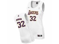 Women Adidas Los Angeles Lakers #32 Magic Johnson Swingman White Alternate NBA Jersey